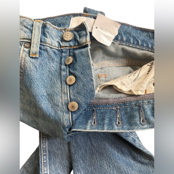 Boyish Billy High Rise Skinny Jeans Size 23 Rigid Button fly Medium Wash Raw Hem - Picture 5 of 13